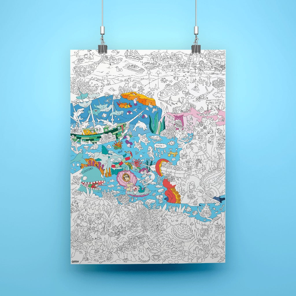 Ocean Giant Coloring Poster