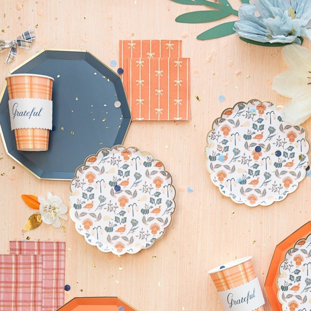 Sunkissed Orange Signature Bow Small Napkins