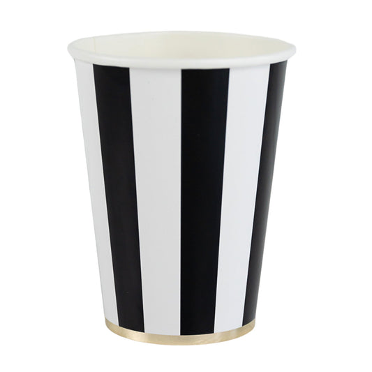 Black Noir Signature Cabana Stripe Cups