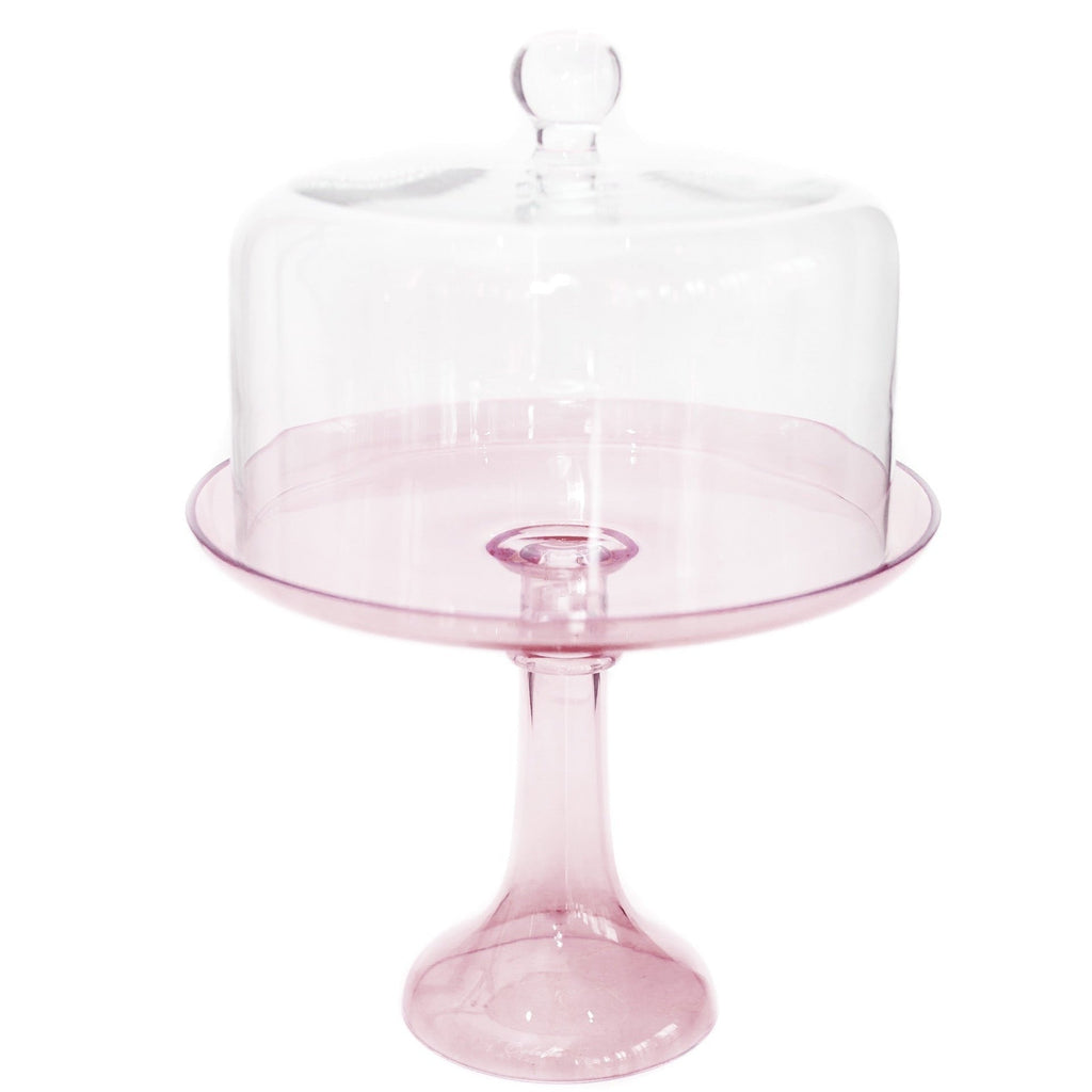Rose Glass Cake Stand
