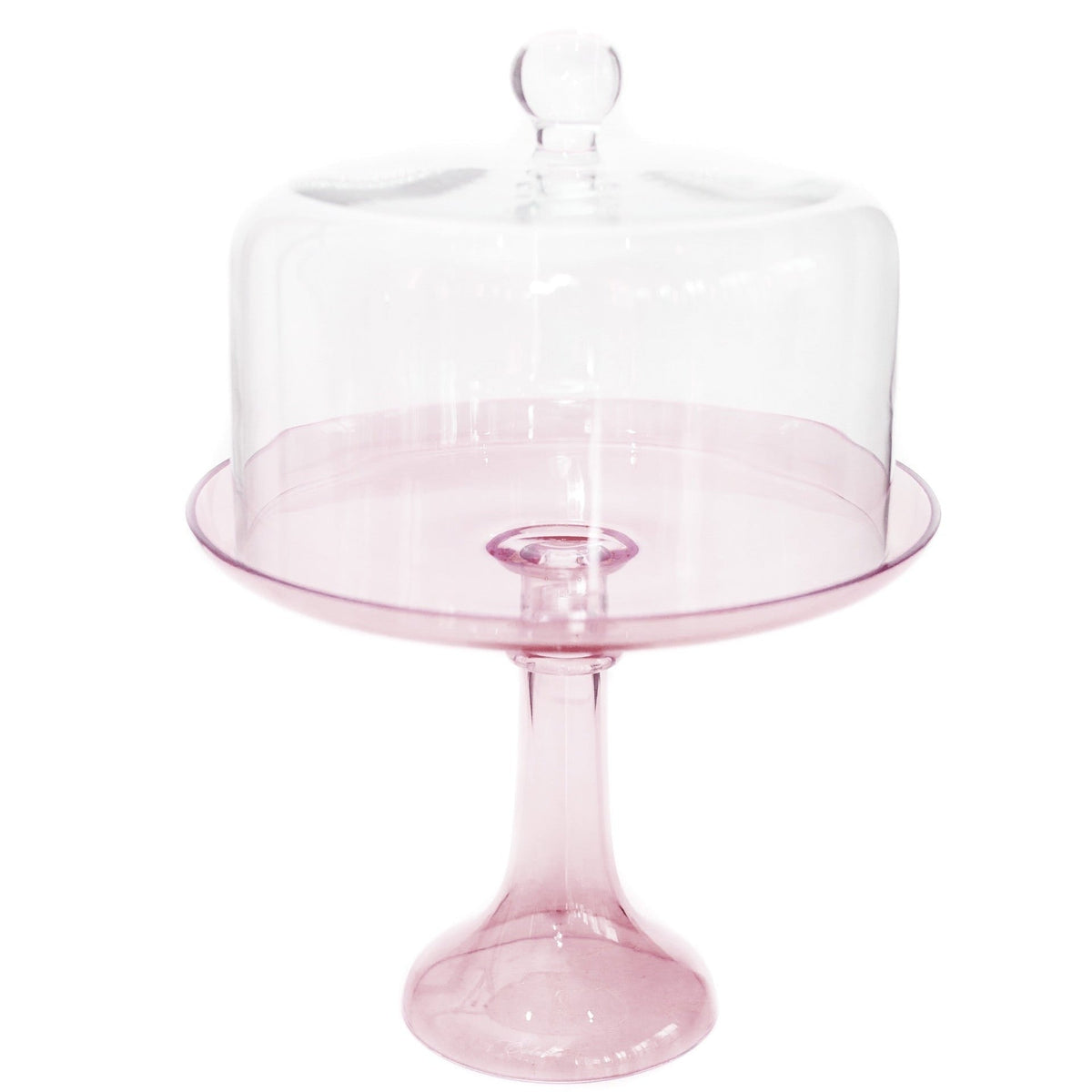 Rose Glass Cake Stand