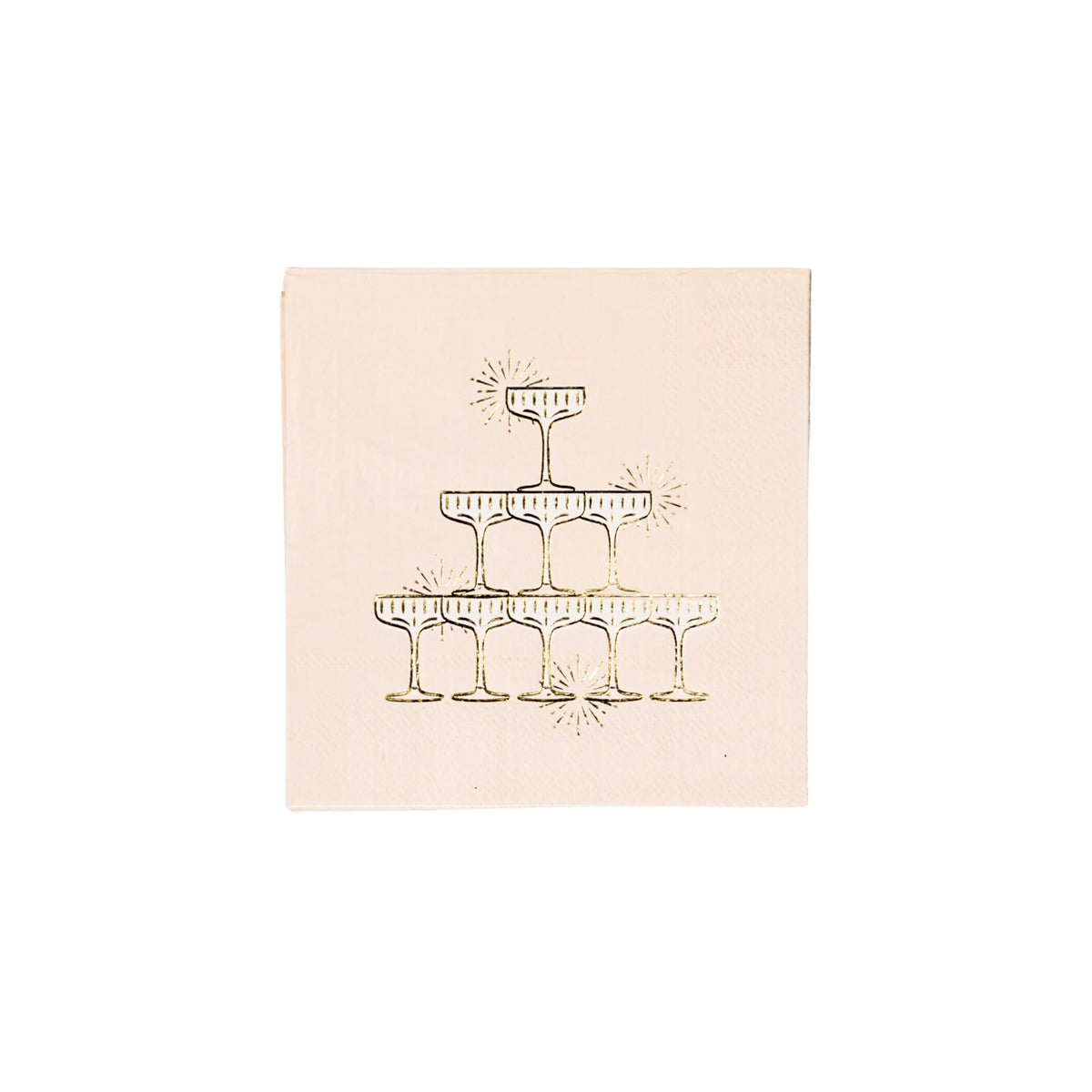 Champagne Tower Peach Cocktail Napkins