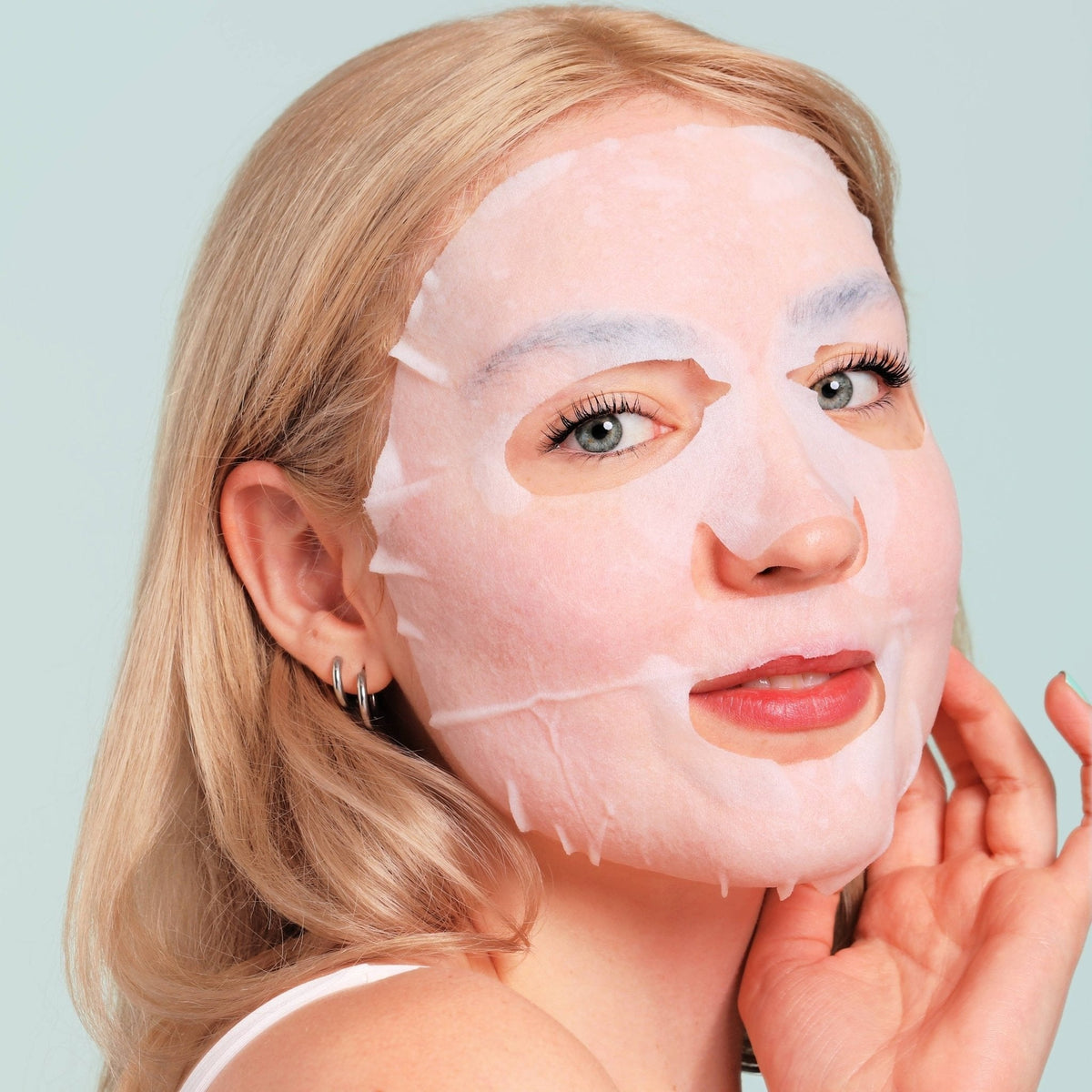 Pink Cupcake Christmas Face Mask