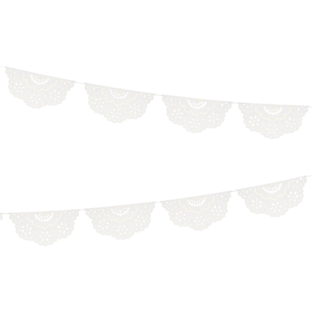 Broderie Anglaise Lace White Pennant Garland