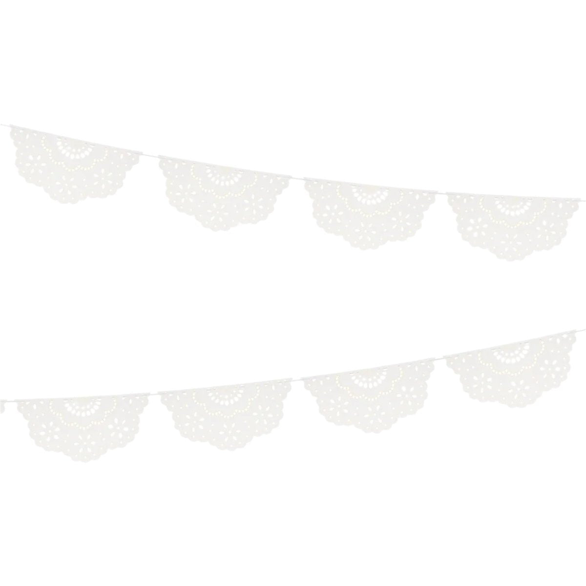 Broderie Anglaise Lace White Pennant Garland
