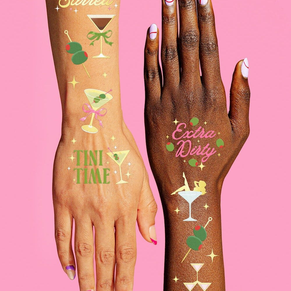 Martini Temporary Tattoos