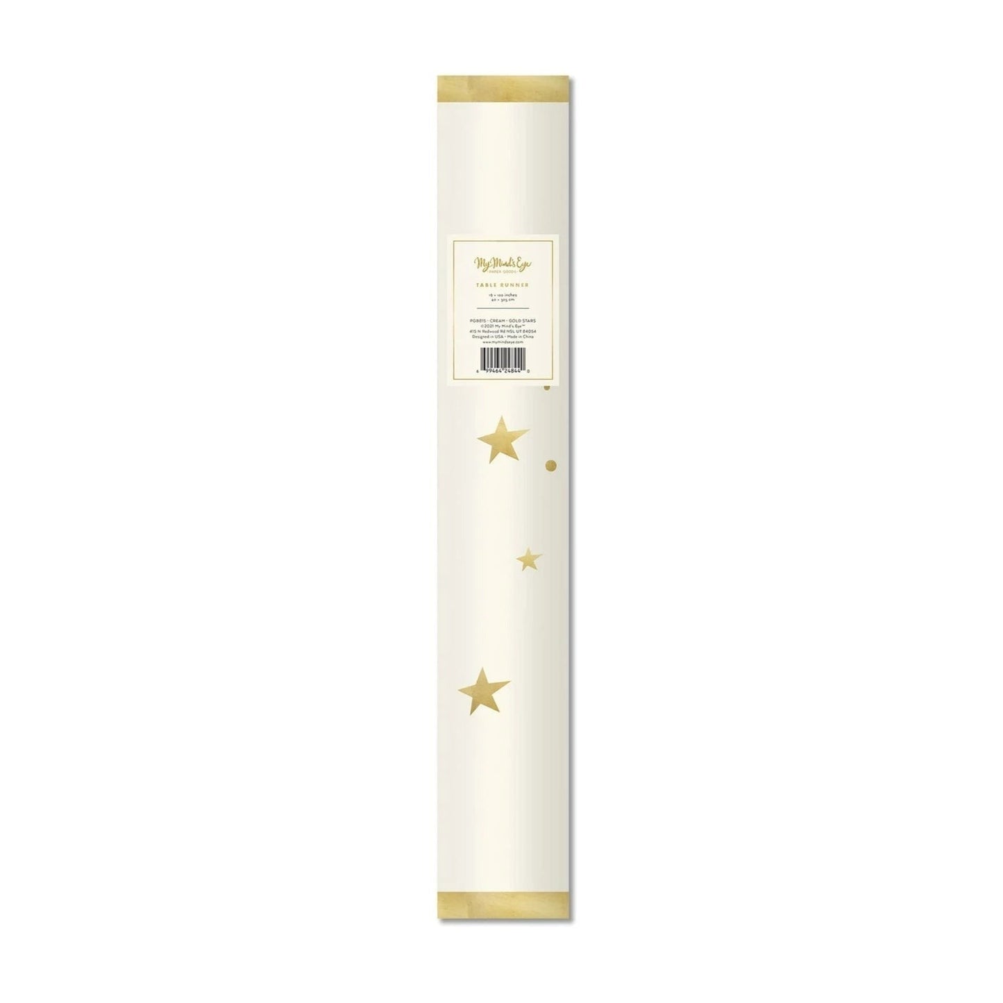 Gold Metallic Stars Table Runner