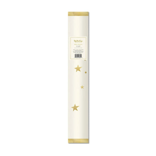Gold Metallic Stars Table Runner