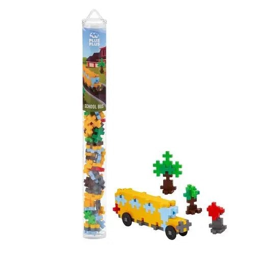 School Bus Plus Plus Puzzle Toy