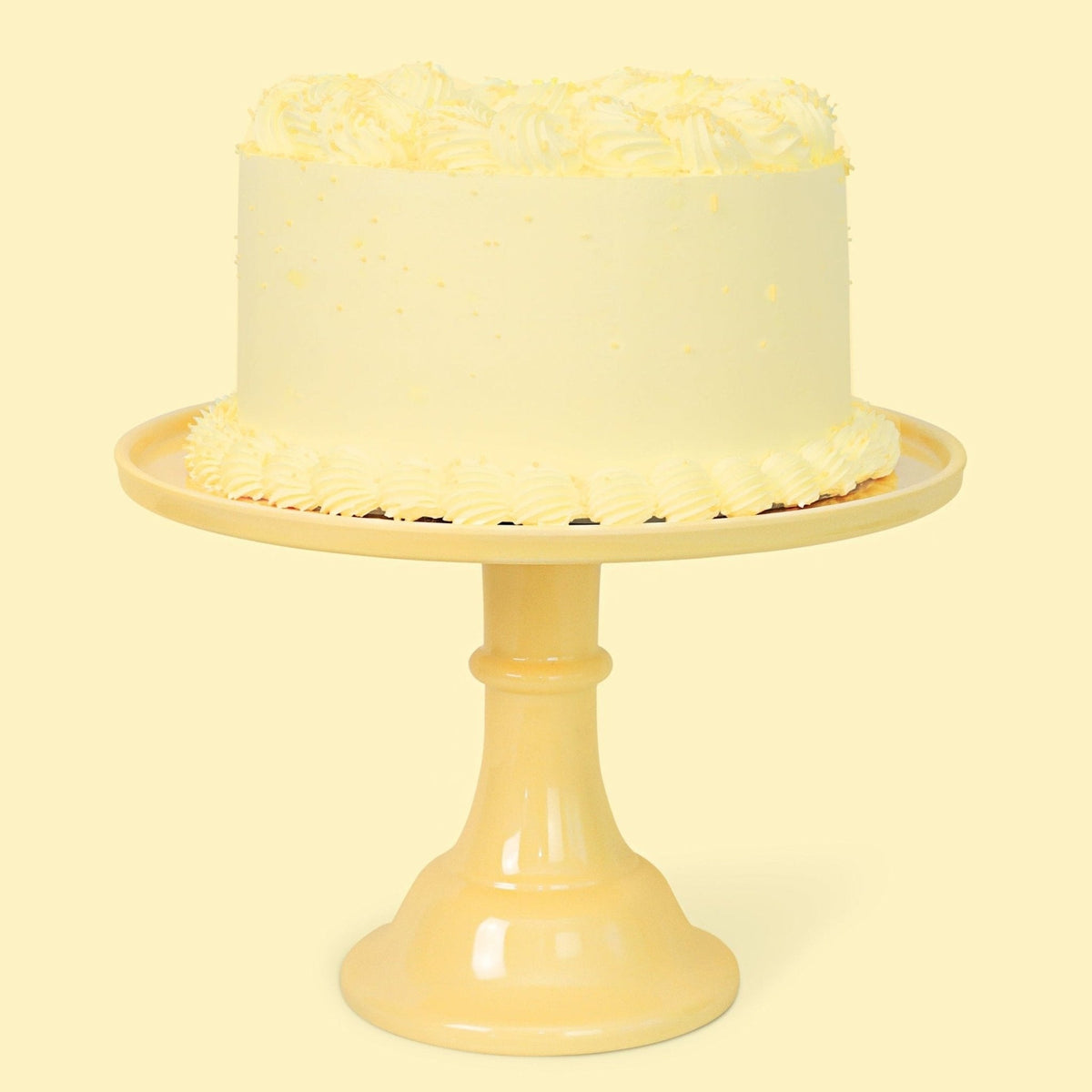 Large Daisy Yellow Melamine Cake Stand