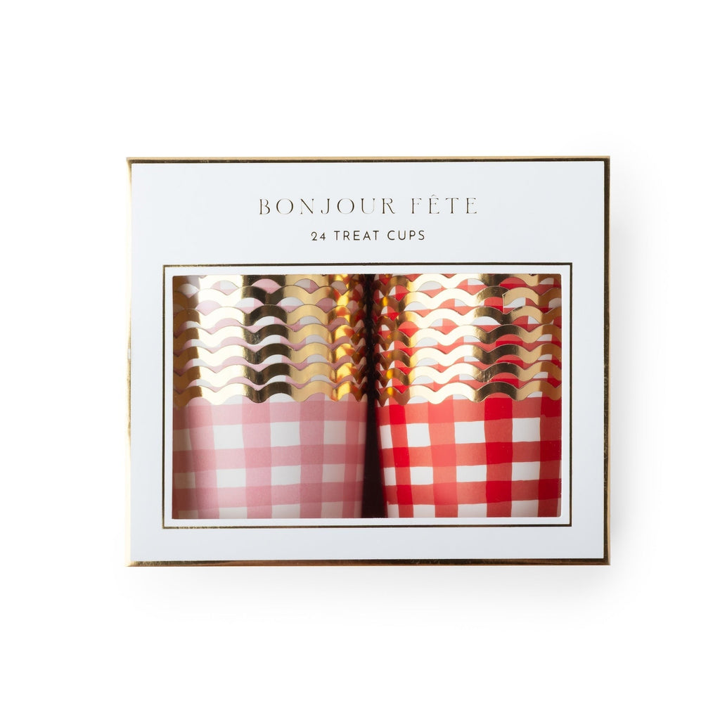 Red & Pink Gingham Treat Cups