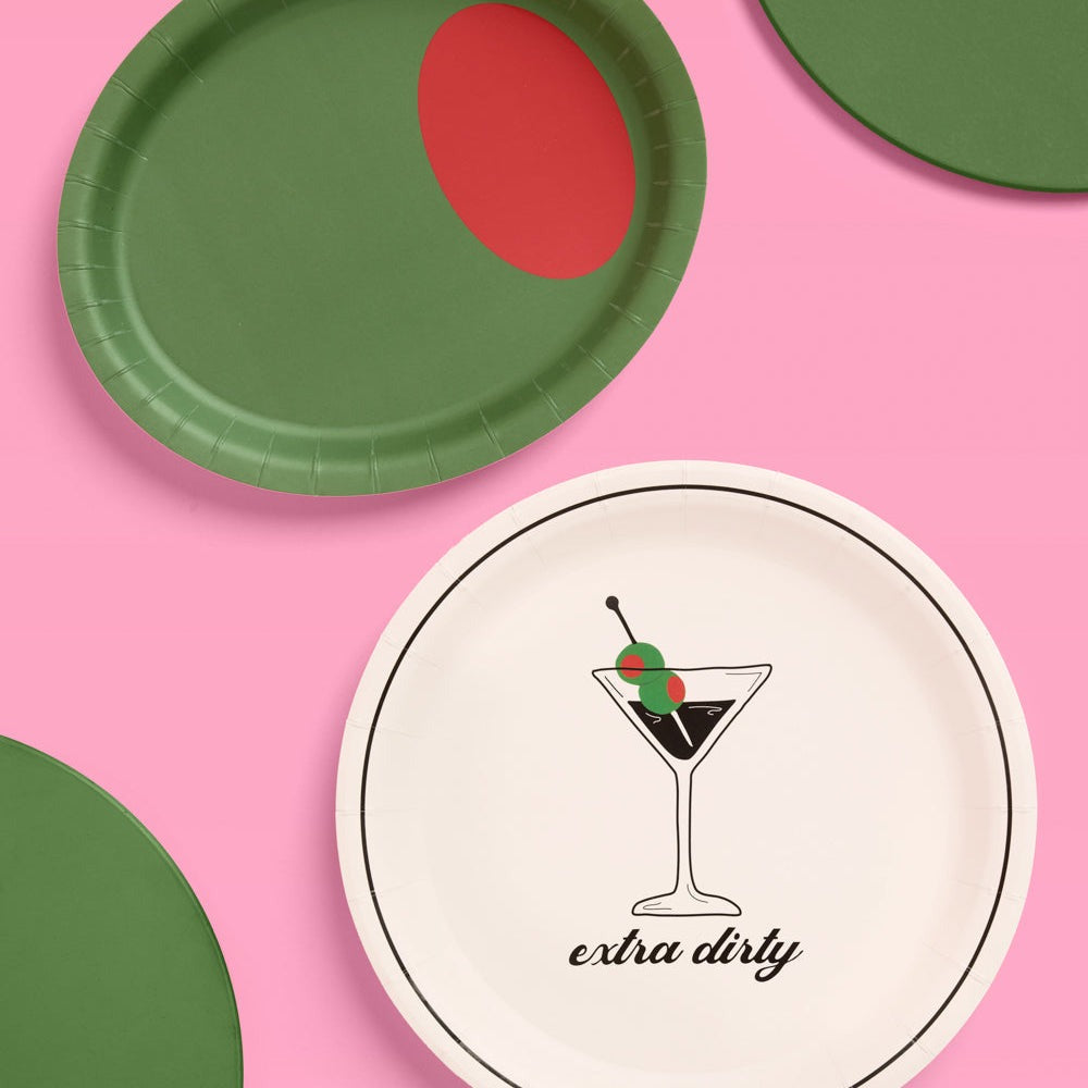 Extra Dirty Martini Plate Set