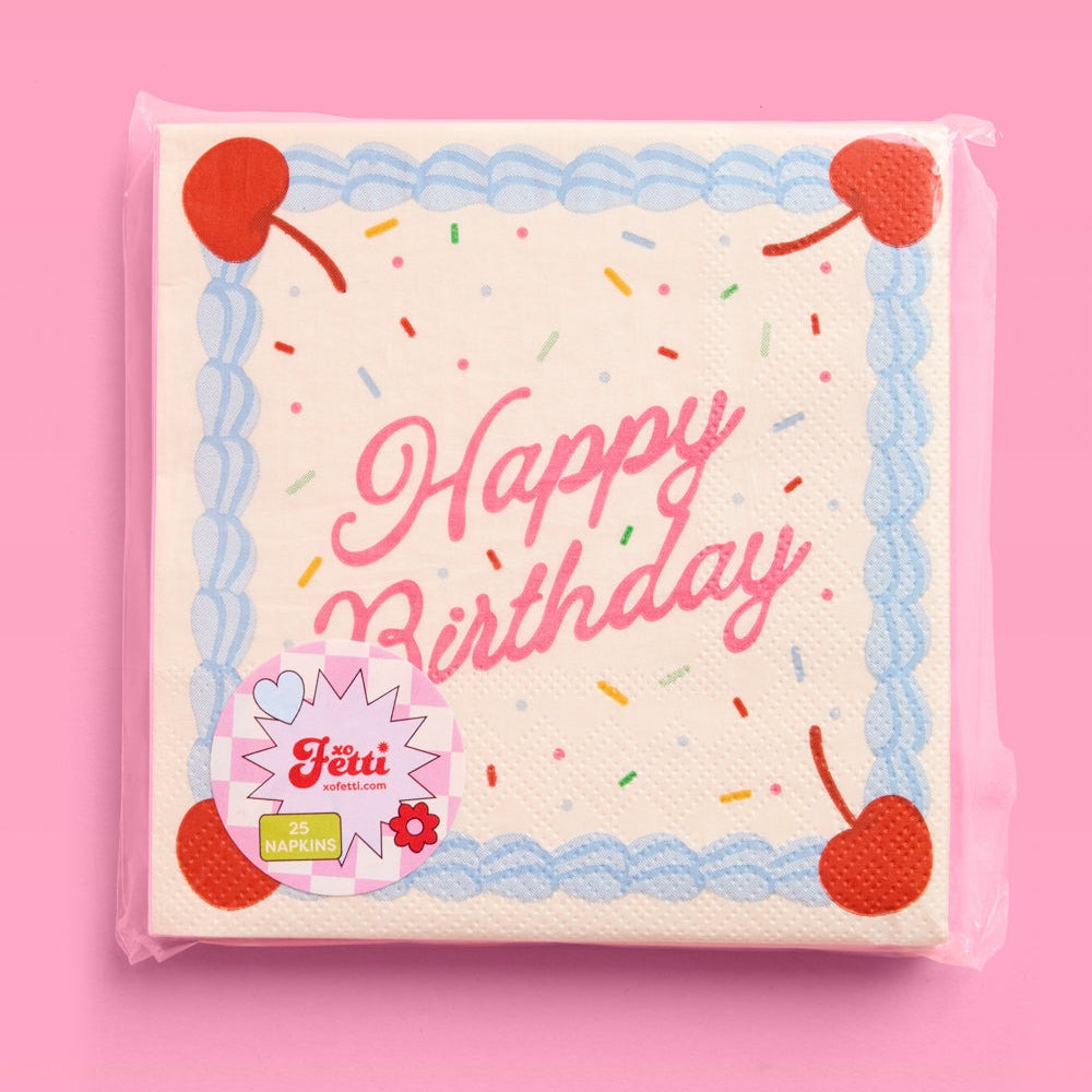 Happy Birthday Cake Napkins