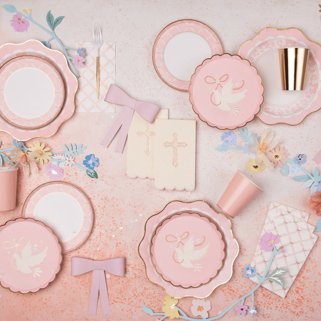 Petal Pink Trellis Small Plates