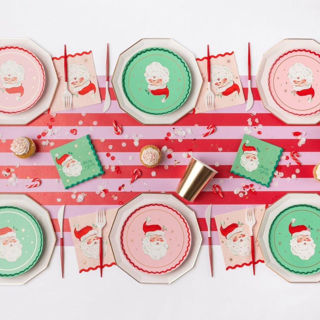 Red & Green Jolly Santa Small Plates