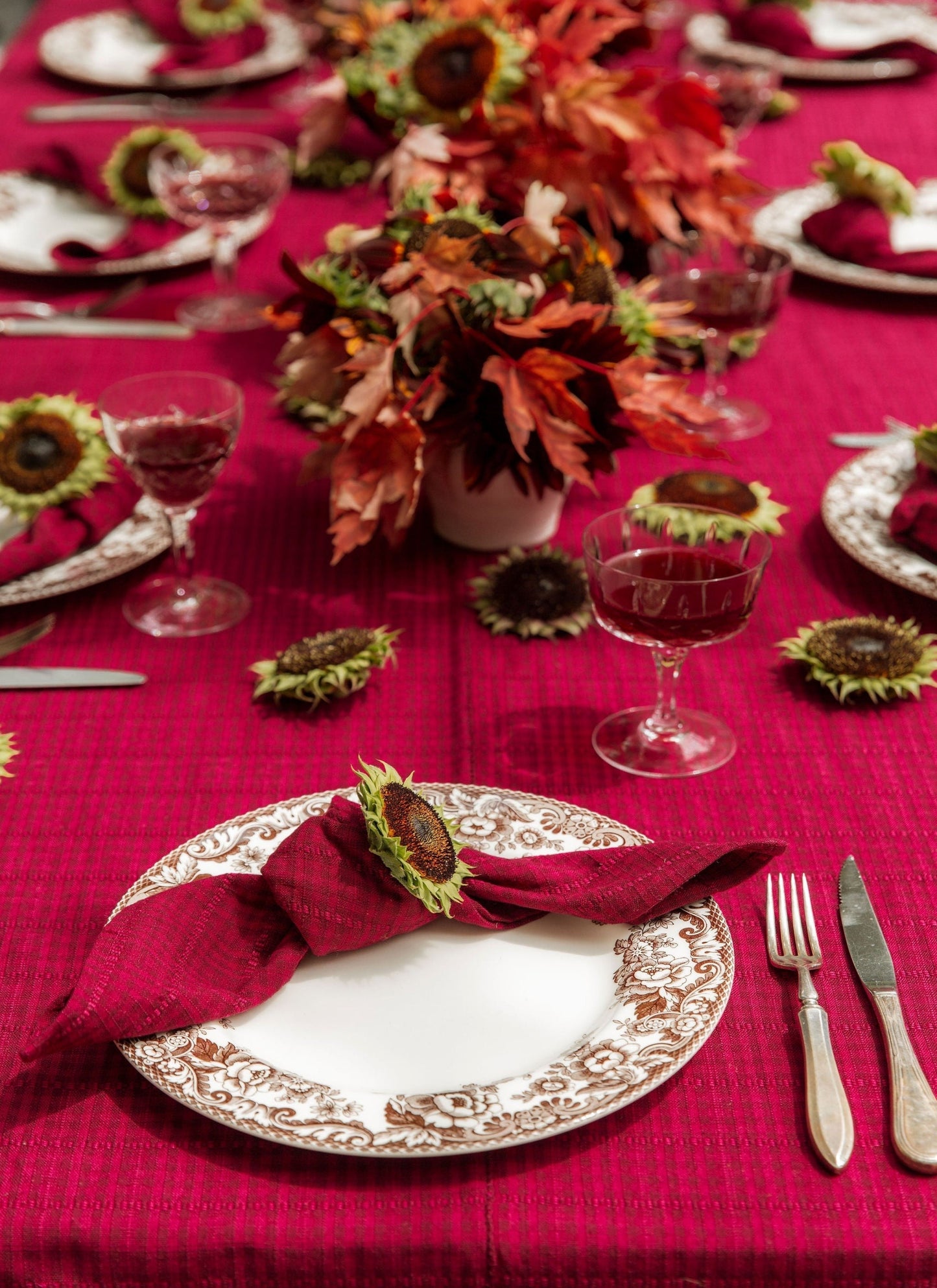 Soho Two Toned Bordeaux Napkins