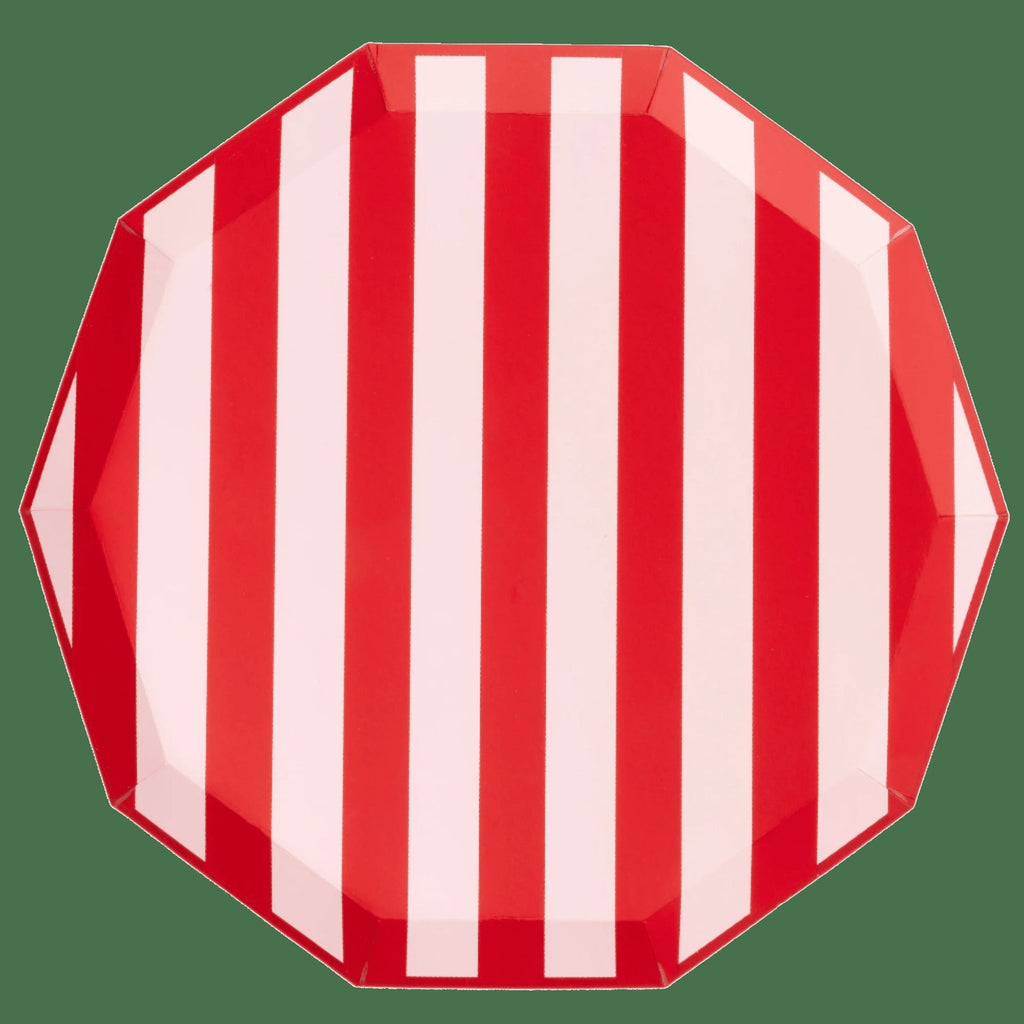 Pink & Red Signature Cabana Stripe Plates