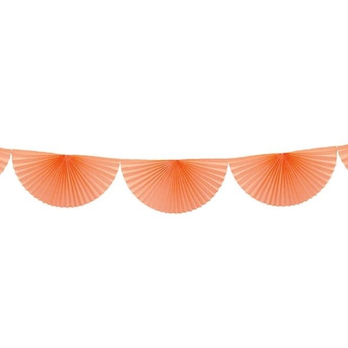 Peach Bunting Fan Garland