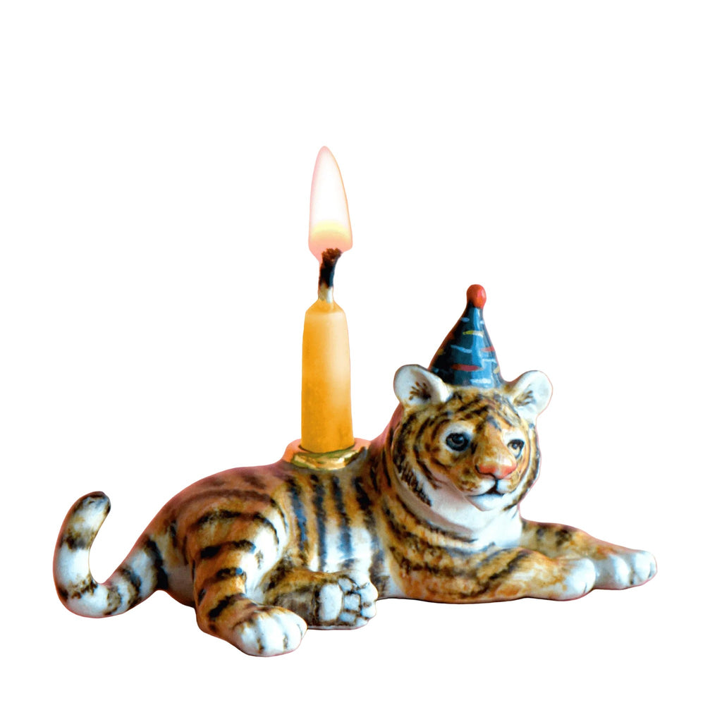 Year of the Tiger Cake Topper | Porcelain Party Animal | Candle Holder | Chinese Zodiac