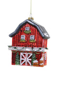 Christmas Barn Glass Ornament by Cody Foster