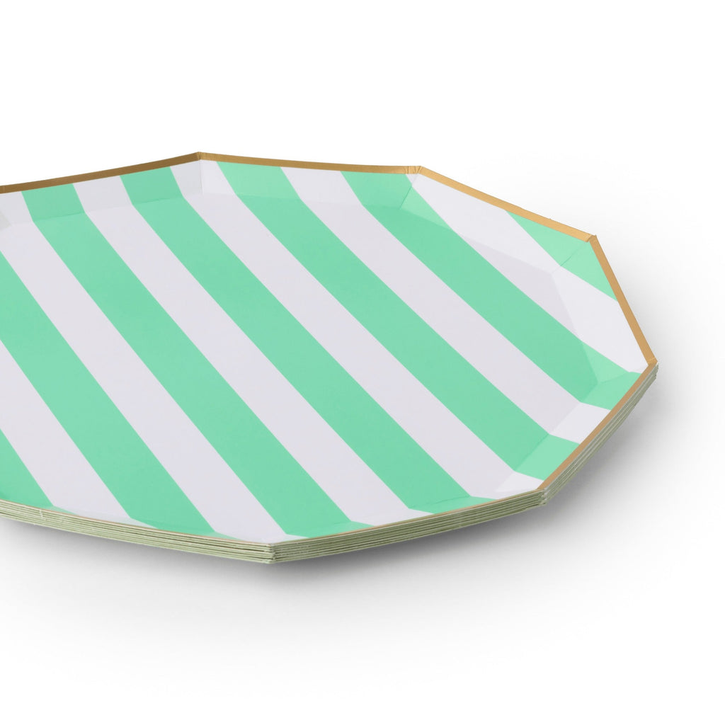 Fresh Mint Signature Cabana Stripe Large Plates