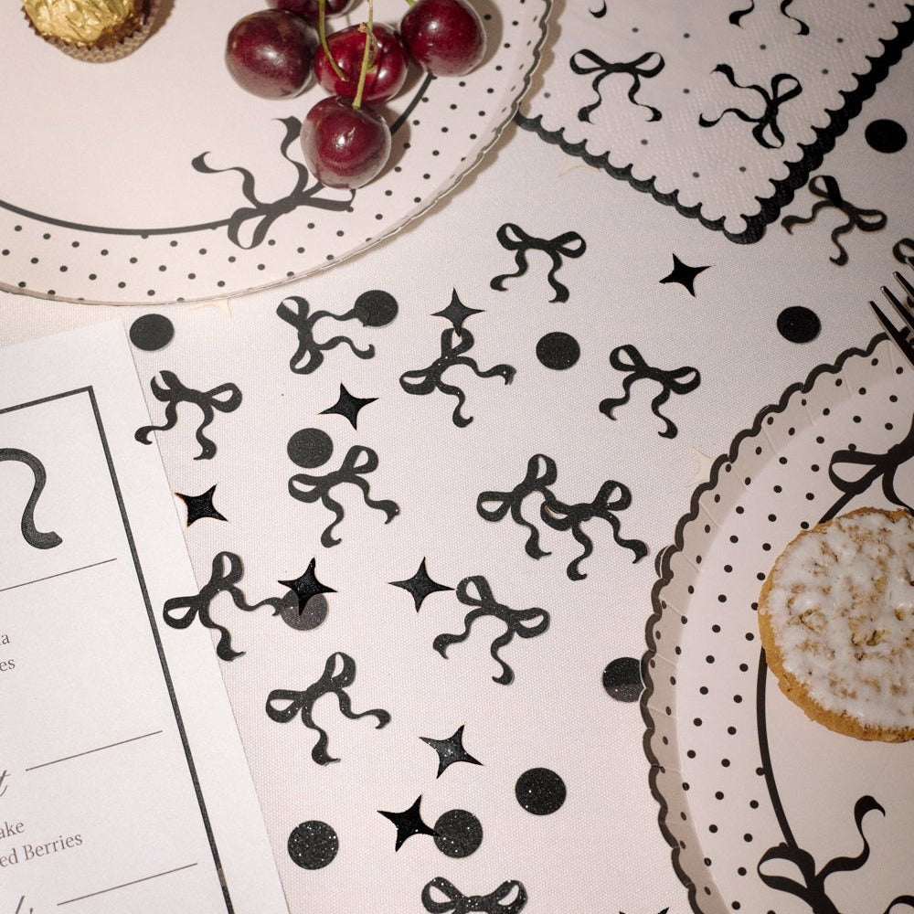Black Bow Confetti