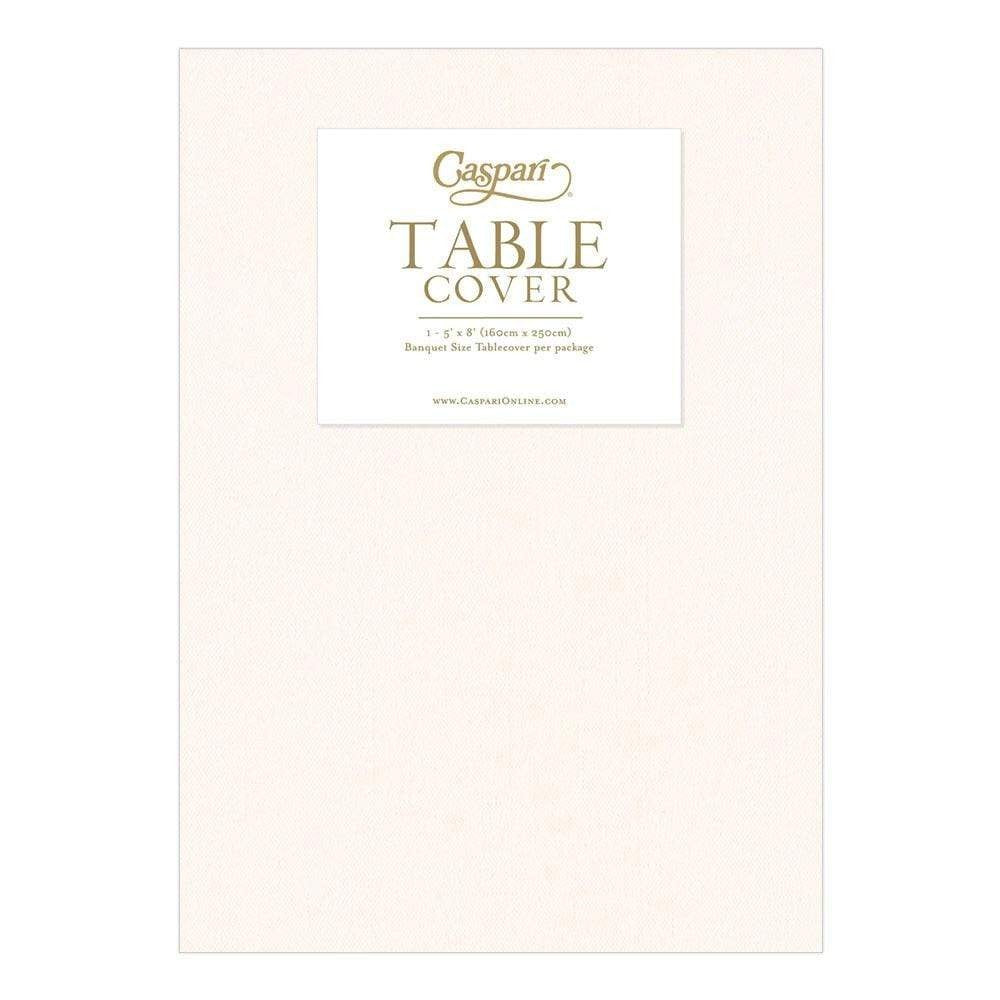 Ivory Paper Linen Like Table Cover