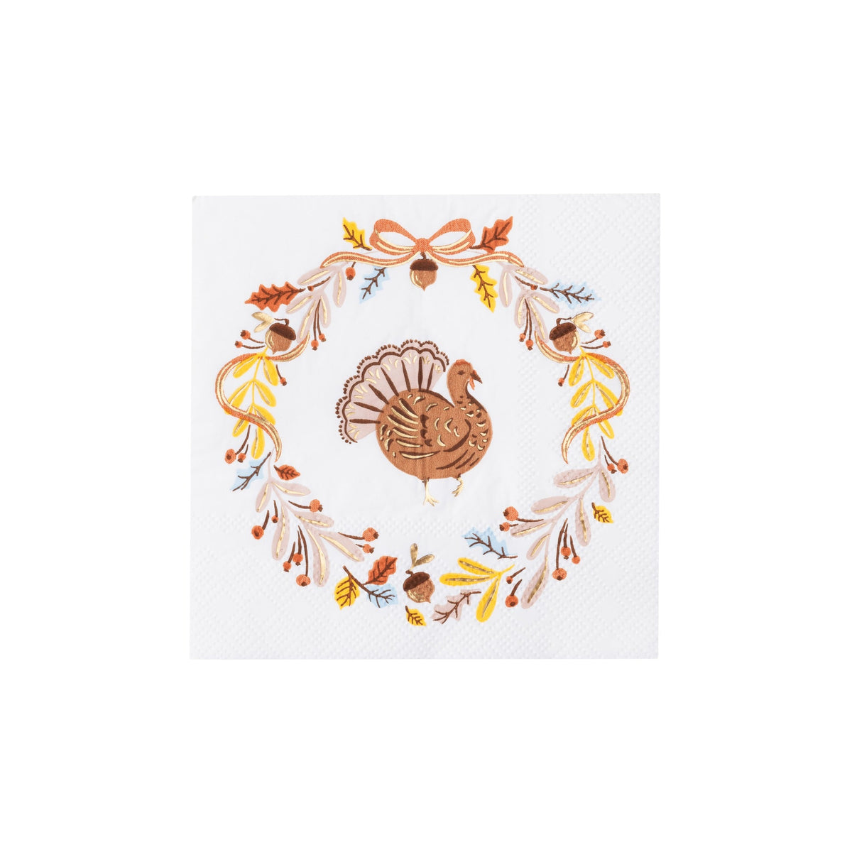 Fall Foliage Turkey Cocktail Napkins