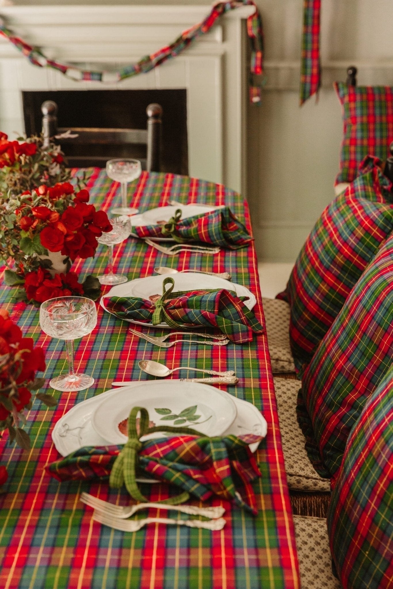 Holly Plaid Red & Green Napkins