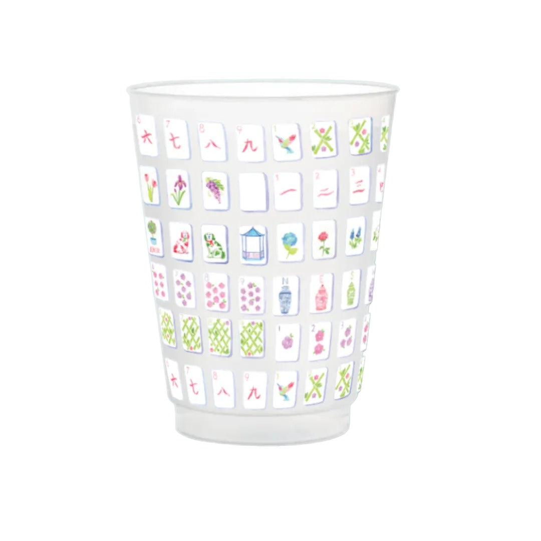 Mahjong Tiles Frosted Cups