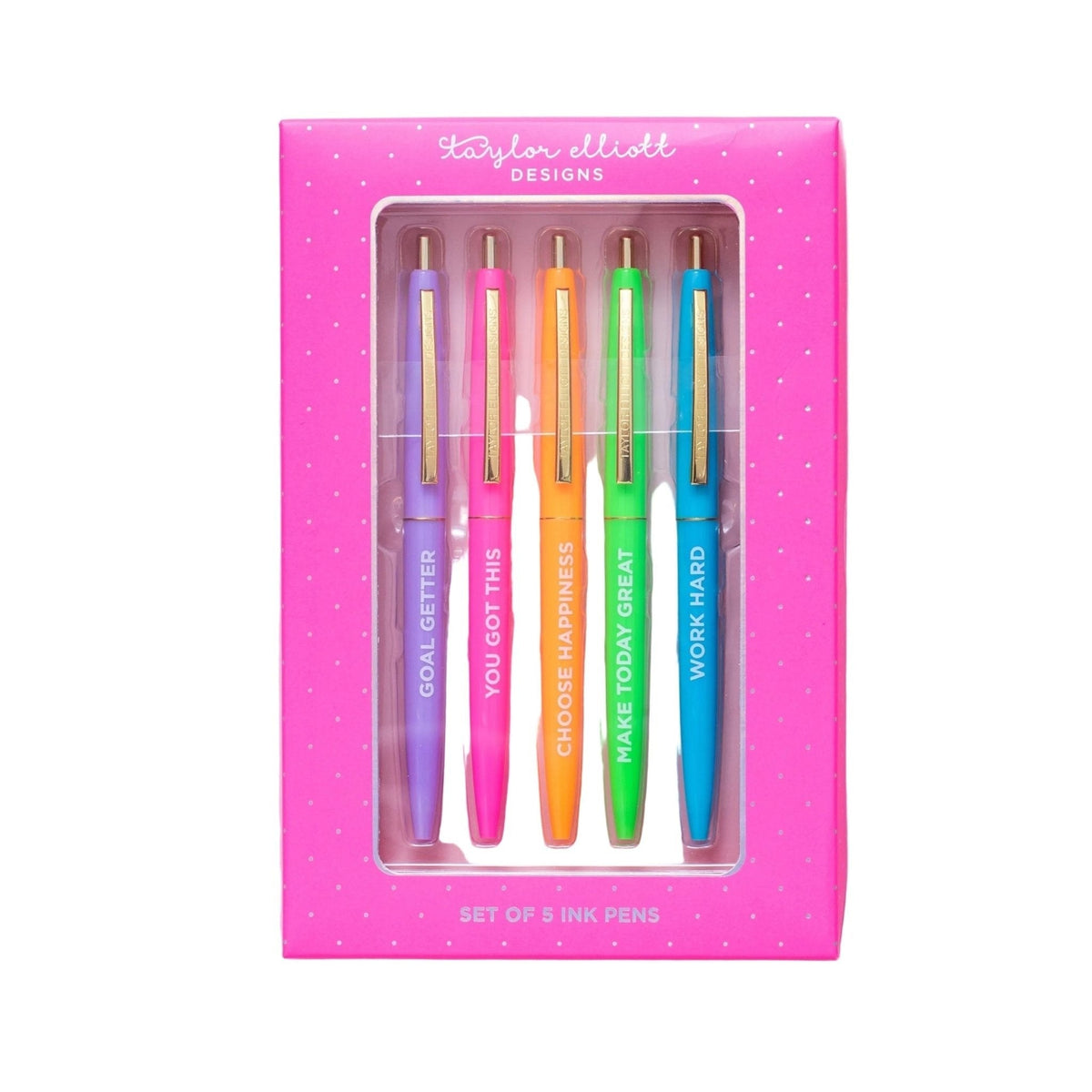 5 Piece Motivational Pen Set