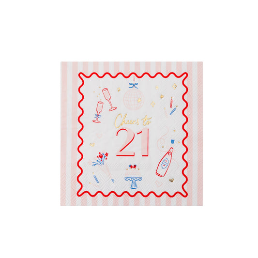 Cheers to 21 Icon Cocktail Napkins