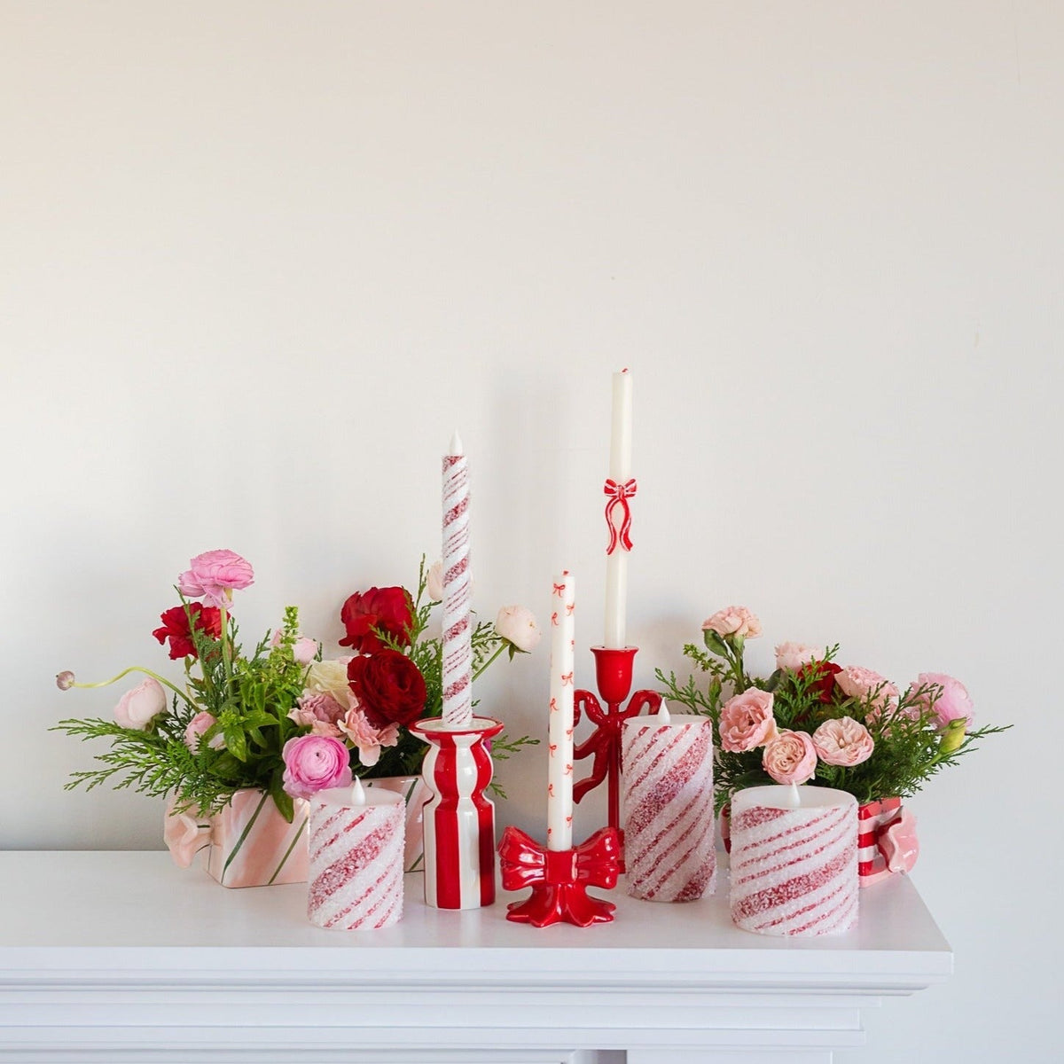 Medium Cast Iron Bow Taper Candle Holder