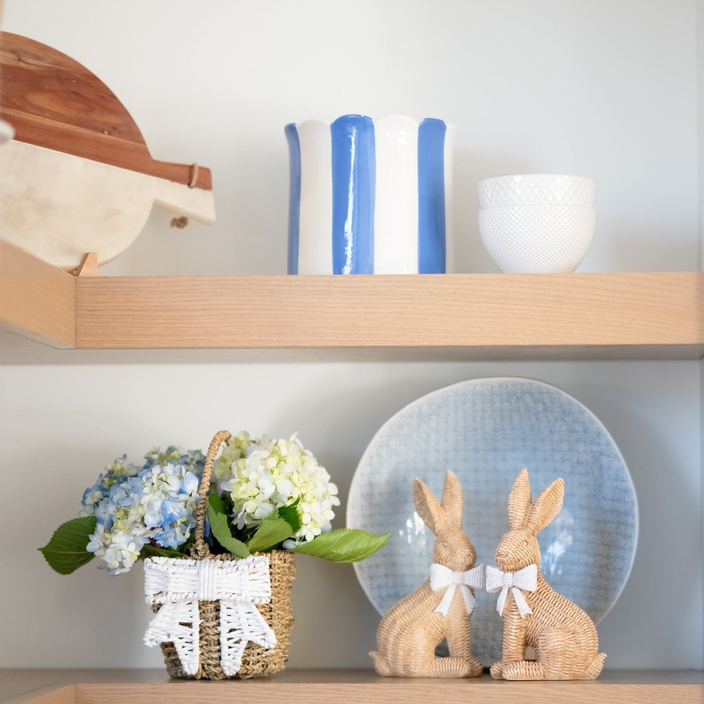 Wicker Bow Easter Basket