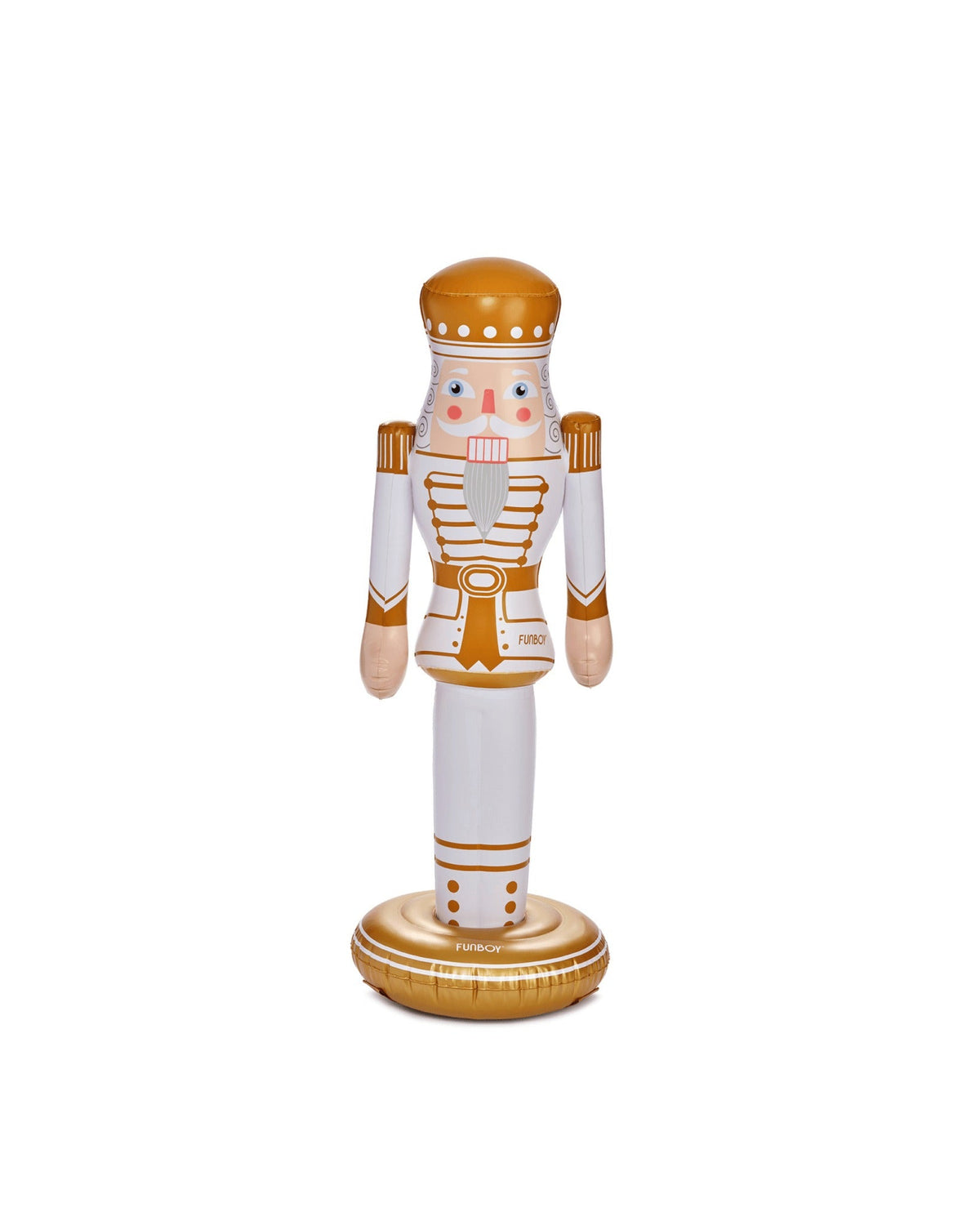 Small Inflatable White & Gold Nutcracker