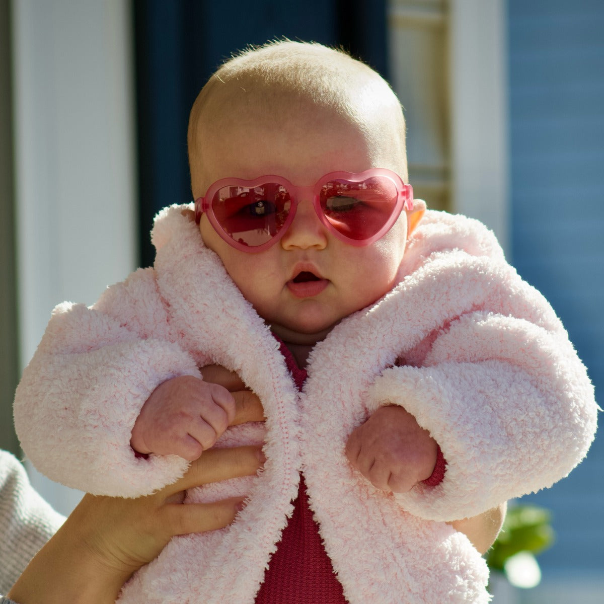 Kids Fuchsia Heart Sunglasses