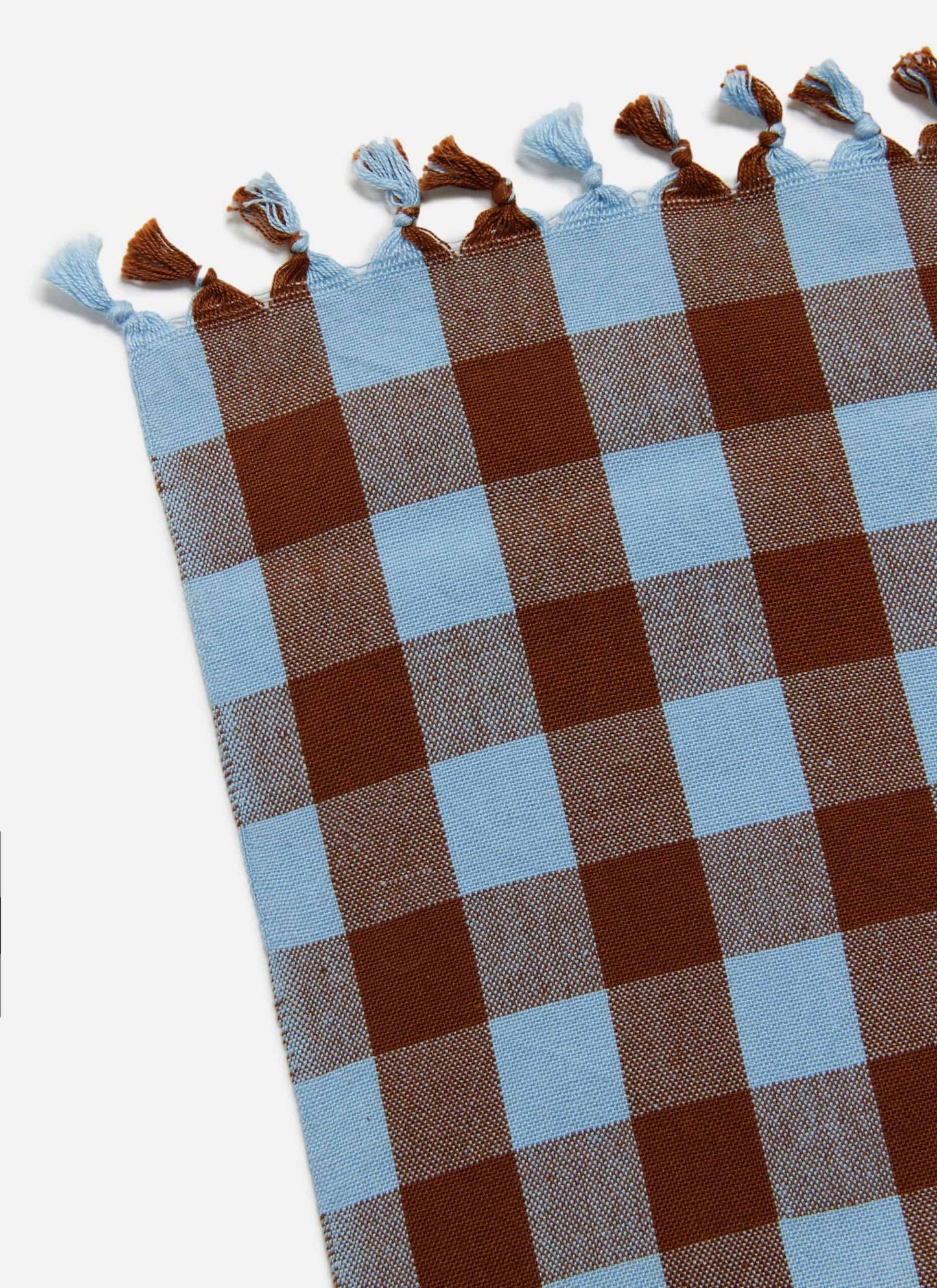 Candy Gingham Blue Tablecloth
