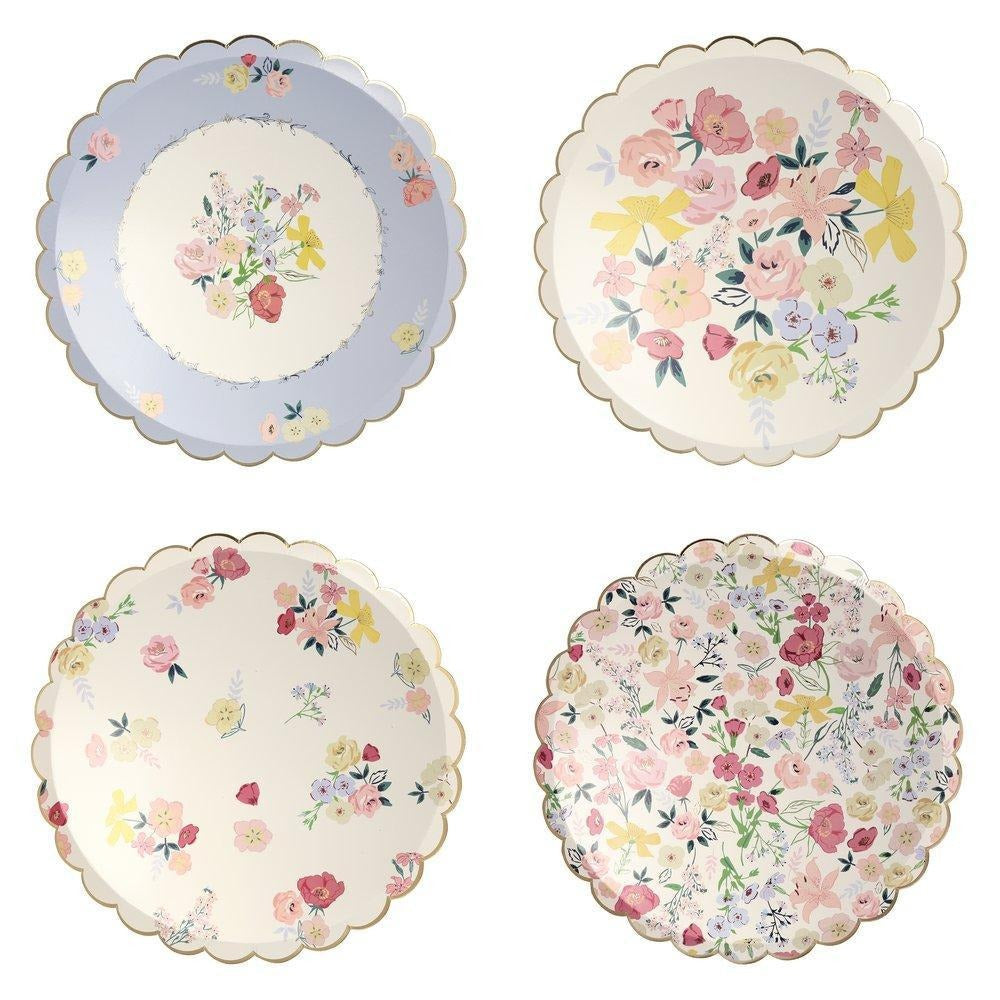 English Garden Floral Plates