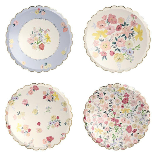 English Garden Floral Plates