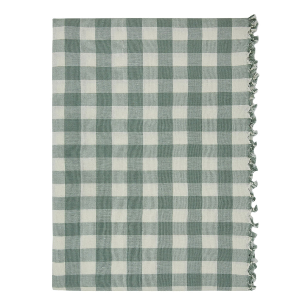 Gingham Sage Tablecloth