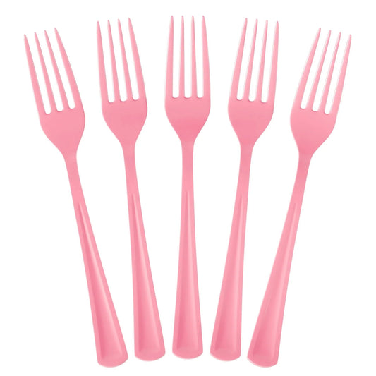Pink Plastic Forks