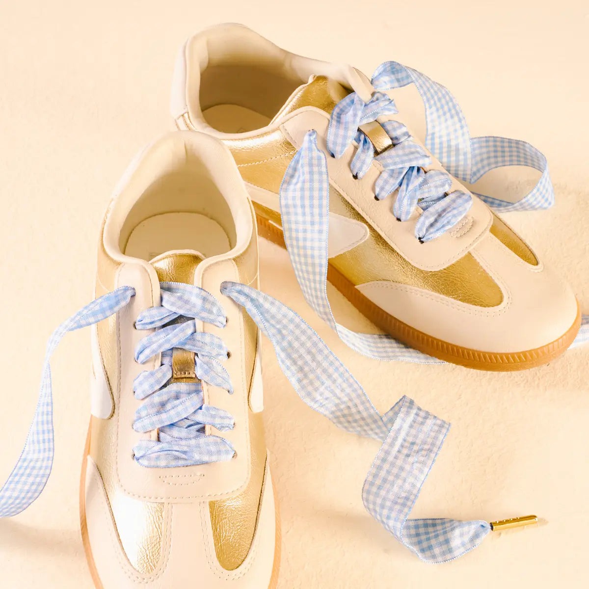 Gingham Ribbon Shoelaces