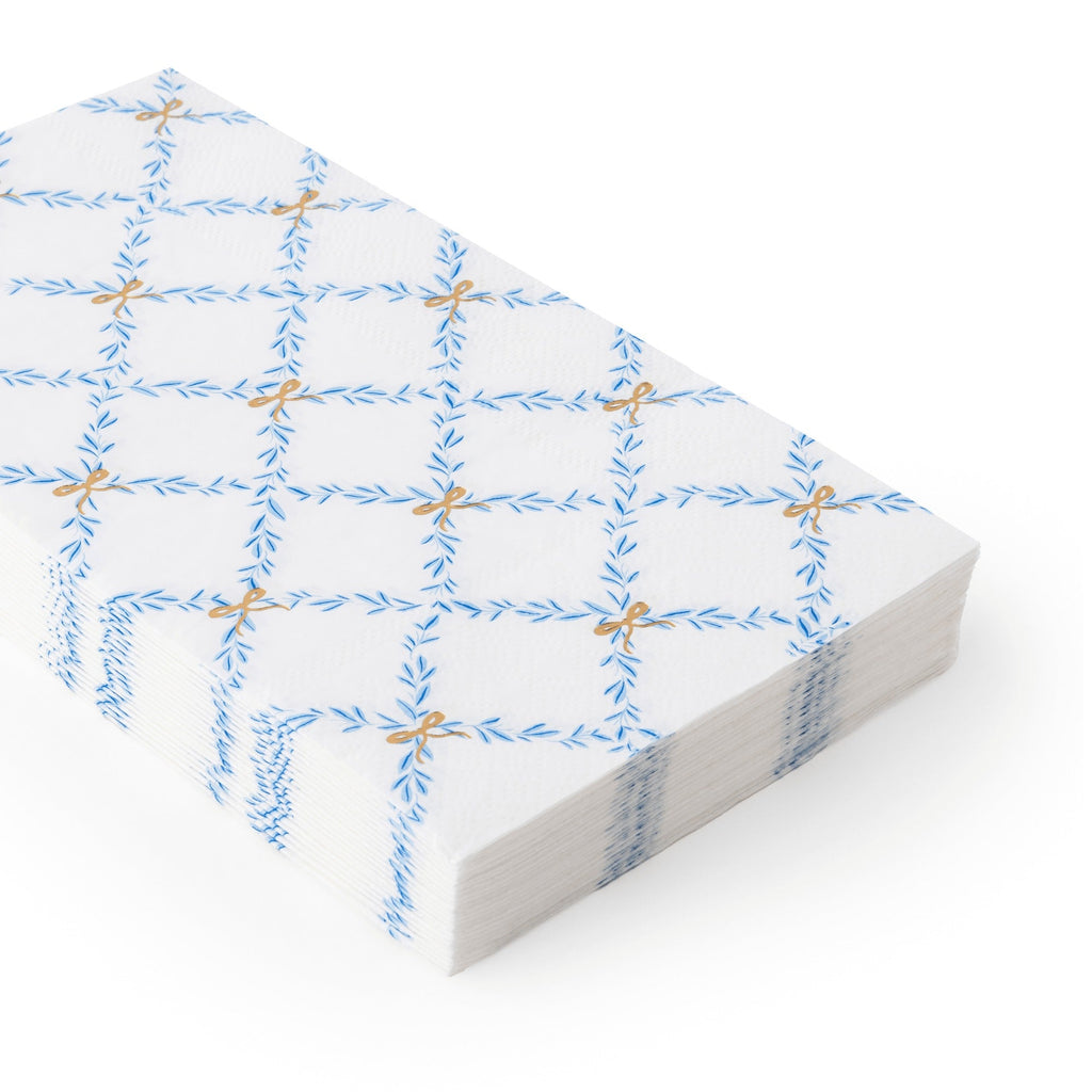 Sky Blue Trellis Guest Towels
