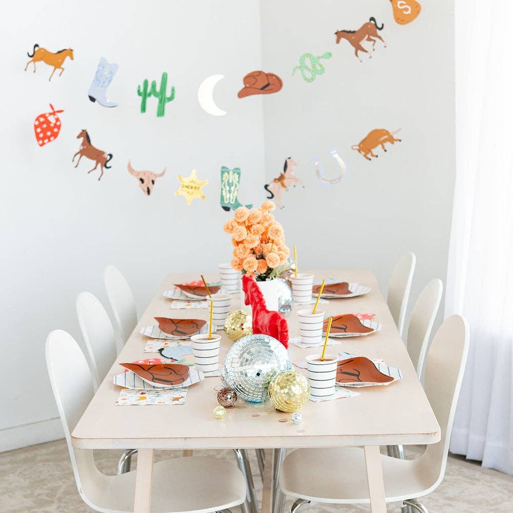 Blue Cowboy Boot Shaped Napkins