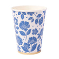 Belle Blue Elegant Floral Cups