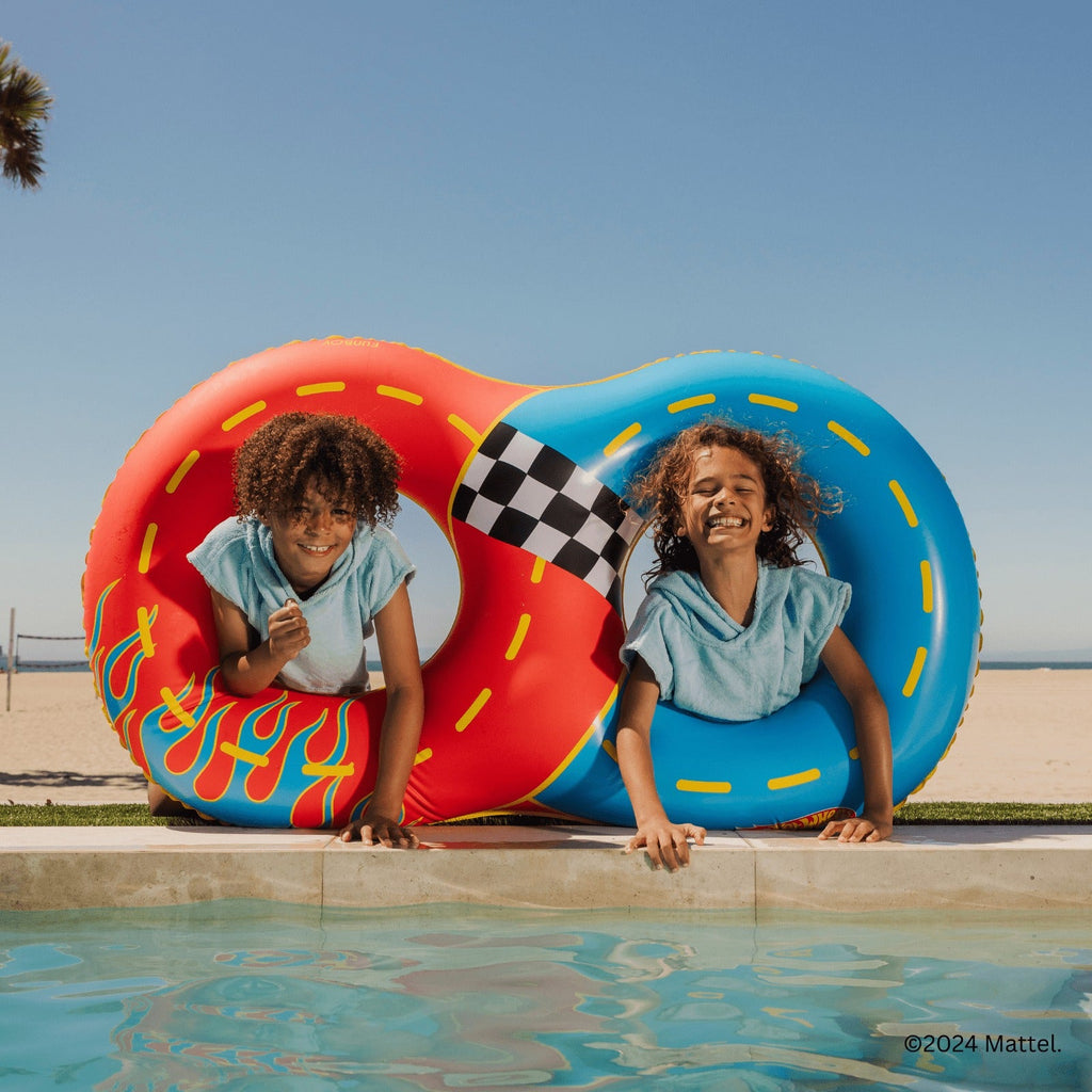 Hot Wheels Racetrack Double Kids Pool Float