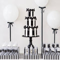 Black Noire Cabana Stripe Display Box Risers