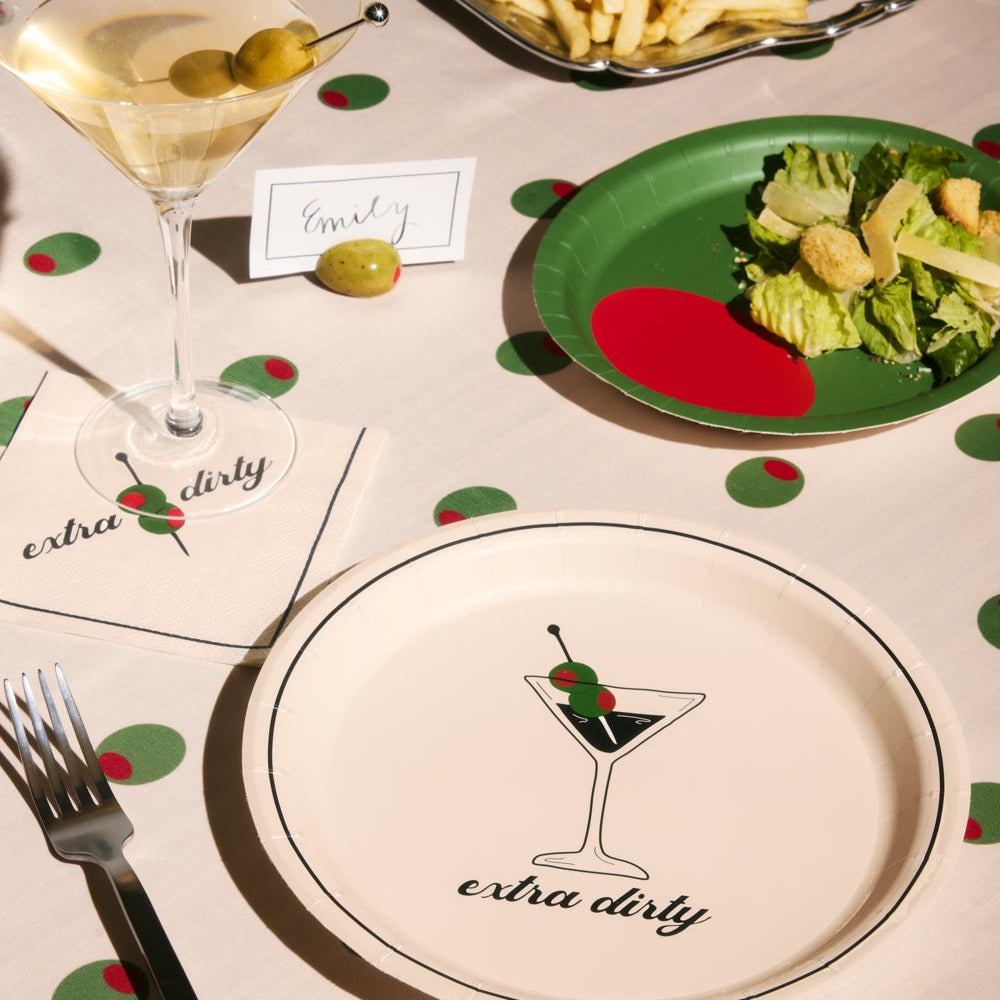 Extra Dirty Martini Plate Set
