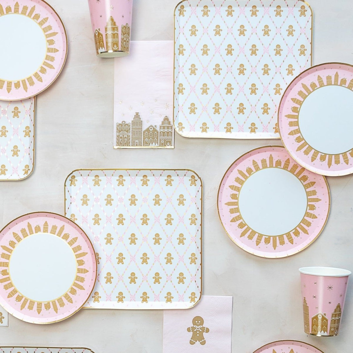 Pink Gingerbread Guest Towels