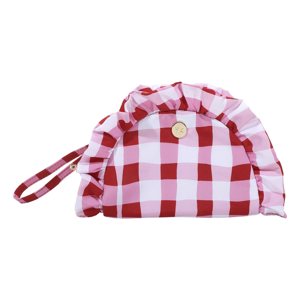 Picnic Perfect Gingham Ruffled Clutch